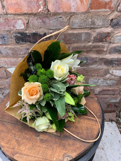 Peach and cream - Eco friendly bouquet in shades of peach and cream suitable for any occasion