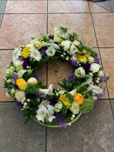 Funeral Wreath - beautiful open wreath ring 16"